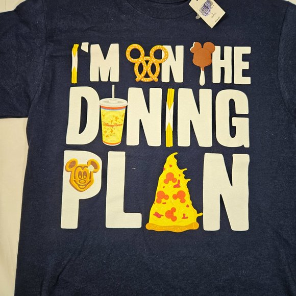 Disney Parks I'm On the Dining Plan T-shirt Unisex Size Small Disneyworld Snacks - Picture 2 of 7
